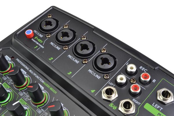 6 Channel Mixer with Bluetooth, USB  